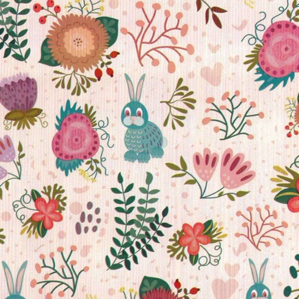 6x9 Floral and Bunnies Print Polymailers 100 pcs Pink, Blue, Green